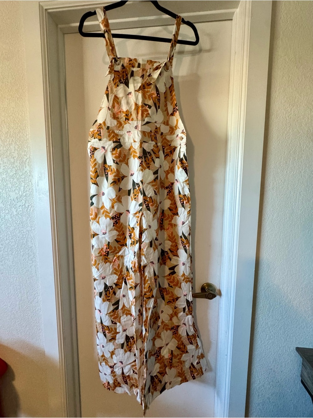 Floral Wide-Leg Overalls NWT